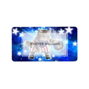 Etiqueta Space cat jogando basquetebol