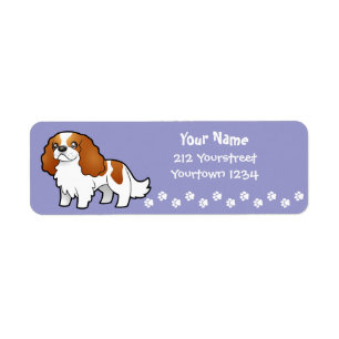 Etiqueta Spaniel de rei descuidado Charles dos desenhos