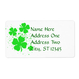 Etiqueta Spatter do trevo