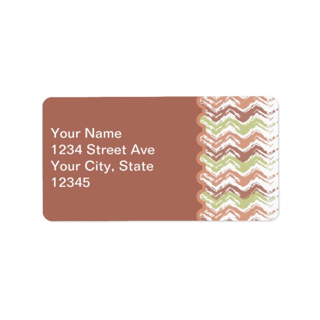Etiqueta Spice Scribble Chevron ZigZag (Frente)