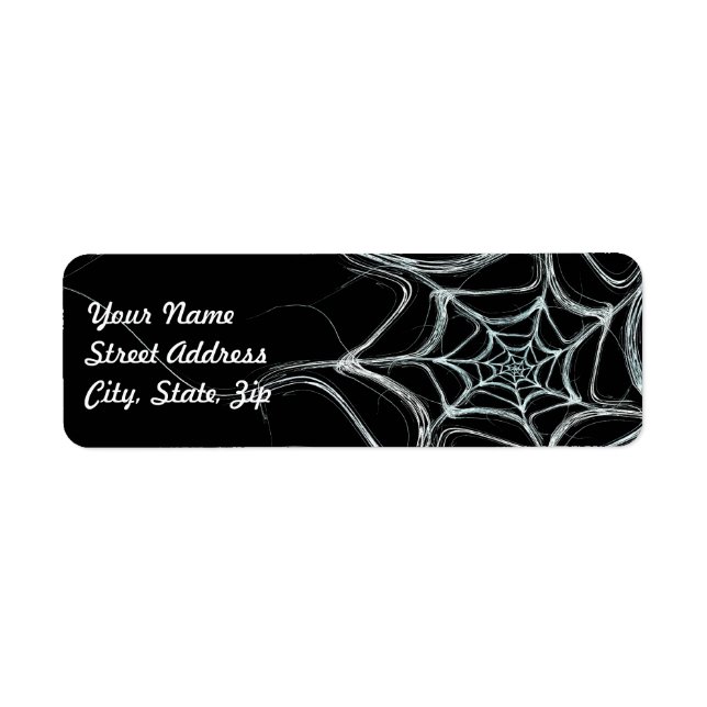 Etiqueta Spider Web Fract Background Address Sticker (Frente)
