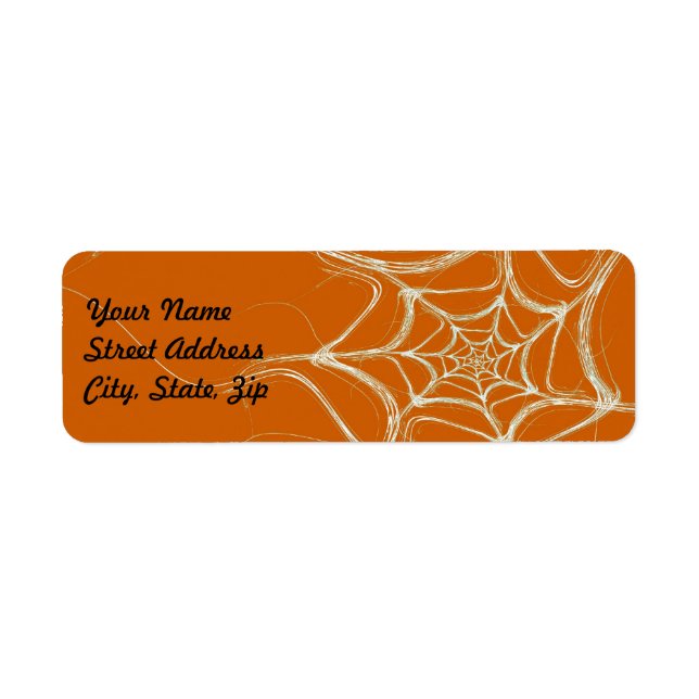 Etiqueta Spider Web Fract Background Address Sticker (Frente)