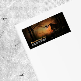 Etiqueta Spooky Black Raven Halloween Endereço de Devolução