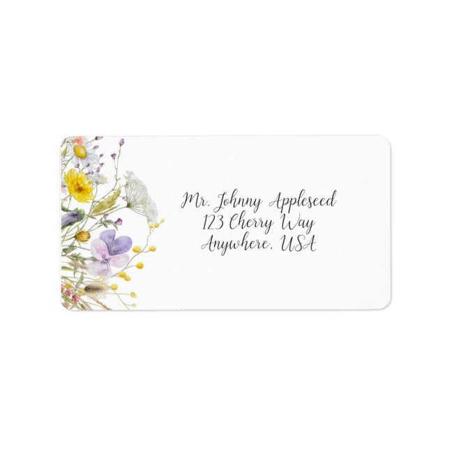 Etiqueta Spring Blossom Wedding Address Labels (Frente)