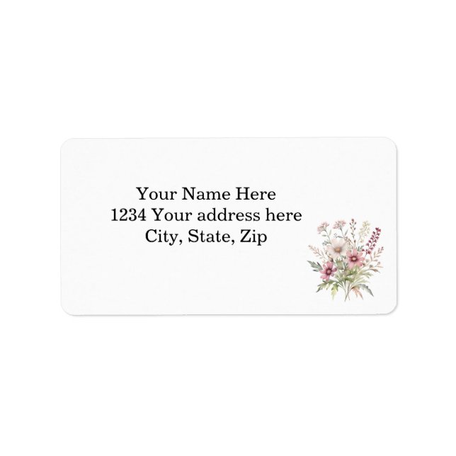 Etiqueta Spring Floral Address Label (Frente)