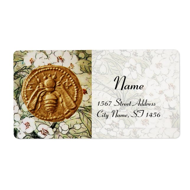 ETIQUETA SPRING FLOWERS HONEY BEE ,BEEKEEPER (Frente)