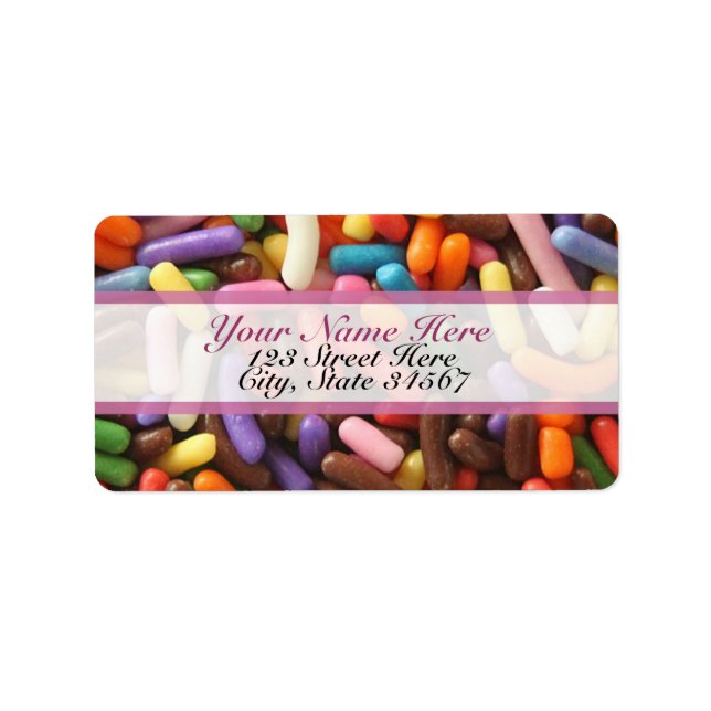Etiqueta Sprinkles Rainbow Address Labels (Frente)