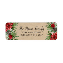 Spruce Pinecone e Poinsettia Kraft Paper