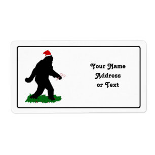 Etiqueta Squatchin de Natal