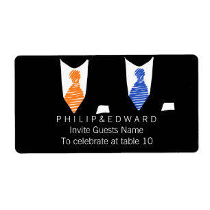 Etiqueta Sr. & Gay Wedding Personalizado