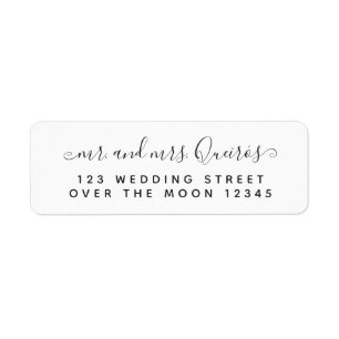 Etiqueta Sr. Personalizado Caligrafia Moderna Font Chic