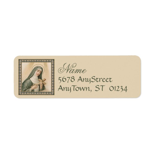 Etiqueta St. Rita de Cascia (M 015) (Frente)