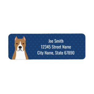 Etiqueta Staffordshire Bull Terrier Return Address Labs