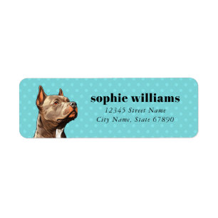 Etiqueta Staffordshire Bull Terrier Return Address Labs