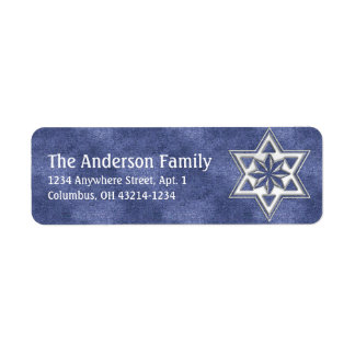 Etiqueta Star of David Chanukah Address Labels d12