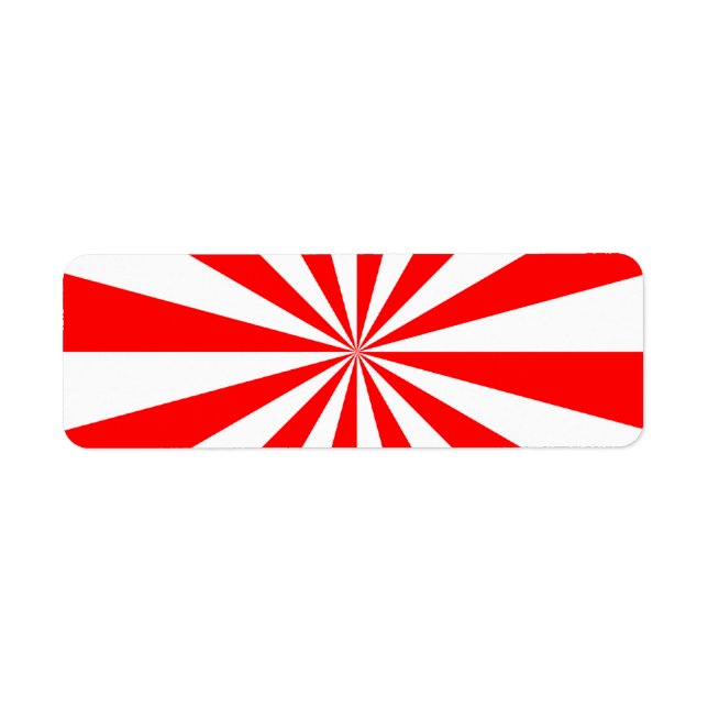 Etiqueta Starburst Vermelho e Branco (Frente)