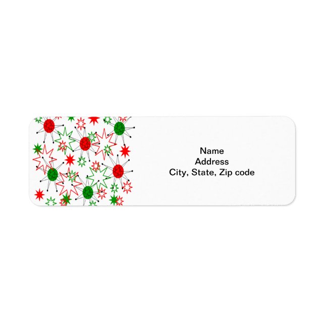 Etiqueta Starbursts Natal (Frente)