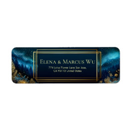 Etiqueta Stardust Mountain Gilded Forest Return Address