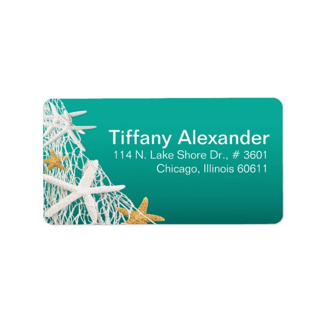 Etiqueta Starfish Netting Beach | aqua (Frente)