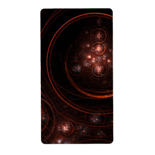 Etiqueta Starlight Abstrato Art Fractal (Frente)