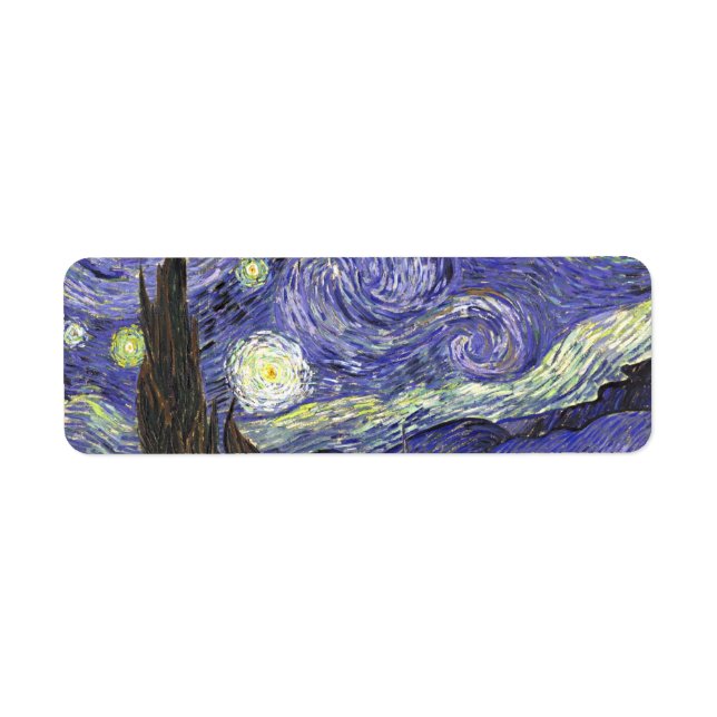 Etiqueta Starry Night por Vincent van Gogh (Frente)