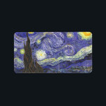 Etiqueta Starry Night por Vincent van Gogh<br><div class="desc">Esta pintura intitulada "Starry Night" é feita pelo famoso artista, Vincent van Gogh. Sobre Vincent van Gogh Vincent van Gogh viu a cor como o principal símbolo de expressão. Há uma razão pela qual sua arte se conecta com os espectadores, porque van Gogh estava determinado a dar felicidade criando a...</div>