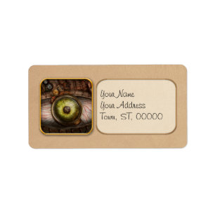 Etiqueta Steampunk - Assustador - Olho na tecnologia