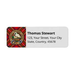 Etiqueta Stewart Tartan