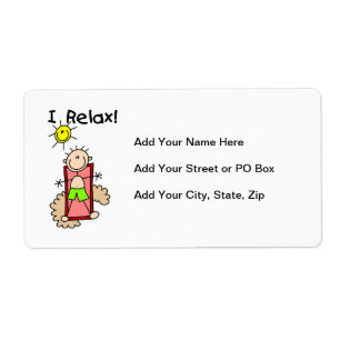Etiqueta Stick Figure Boy I Relax