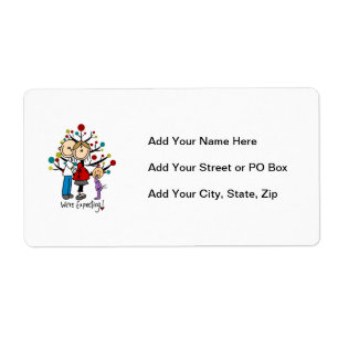 Etiqueta Stick Figures Expectativa Parente Girl