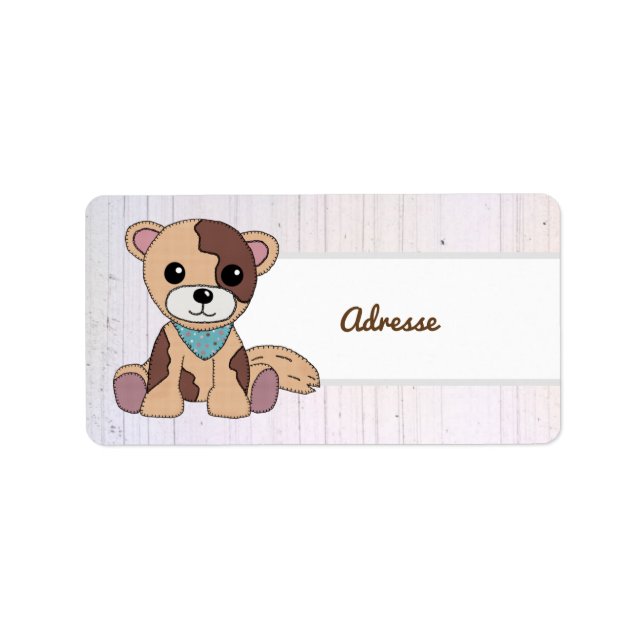 Etiqueta Stoffhund Adressaufkleber (Frente)