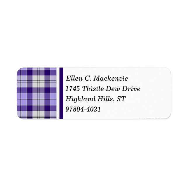 Etiqueta Strathclyde Scotland District Tartan (Frente)