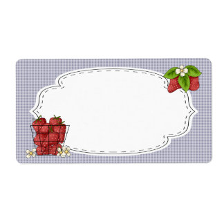 Etiqueta Strawberries Canning Label