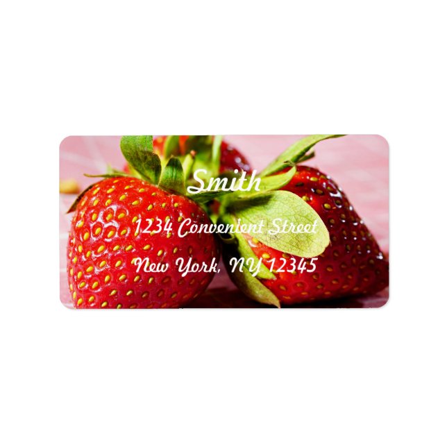 Etiqueta Strawberries Return Address Label (Frente)