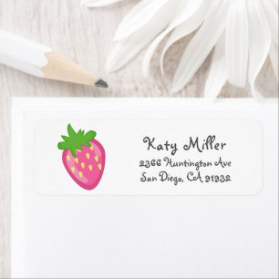 Etiqueta Strawberry Girls Address Label