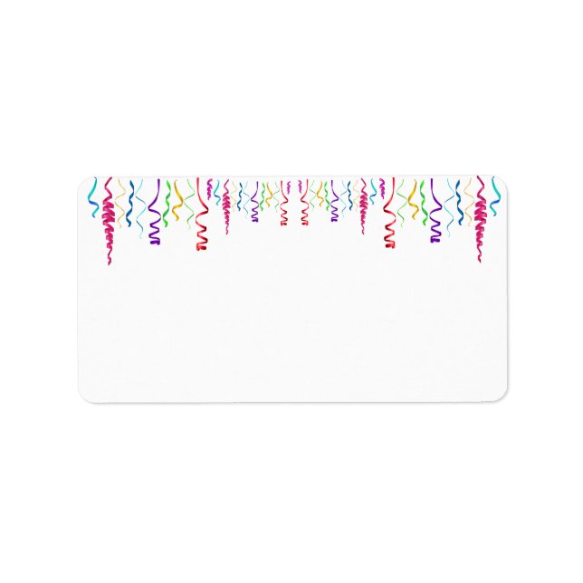 Etiqueta Streamers multicores (Frente)