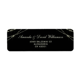 Etiqueta String Light Elegant Black Address