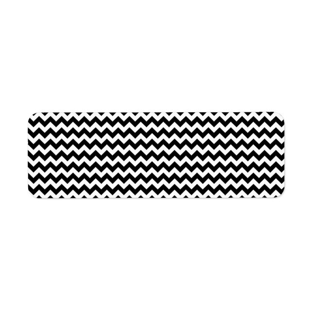 Etiqueta Stripe Chevron Preto e Branco (Frente)