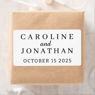 ETIQUETA STYLISH MODERN ELEGANT CUSTOMIZED NAME WEDDING 