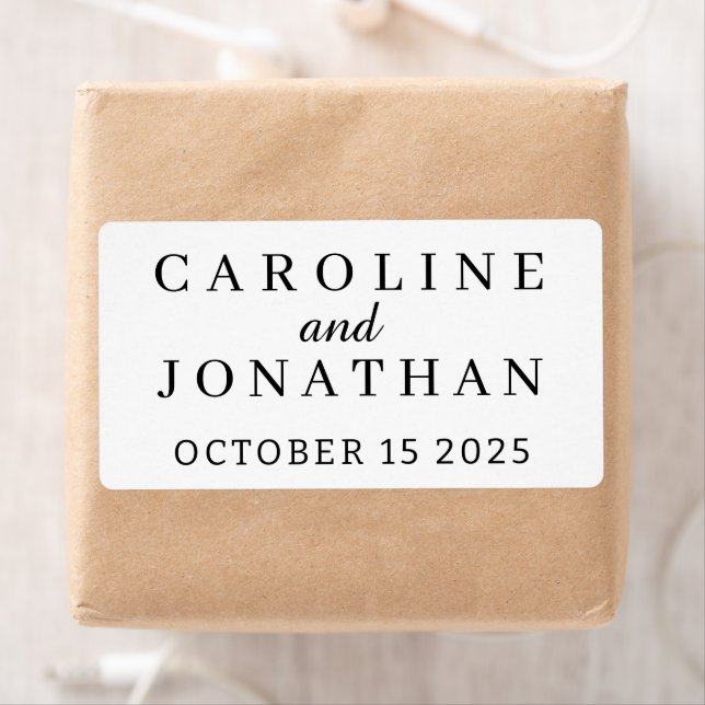 ETIQUETA STYLISH MODERN ELEGANT CUSTOMIZED NAME WEDDING  (Insitu)