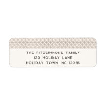 Stylish Scandi Brown & White Return Address Labels