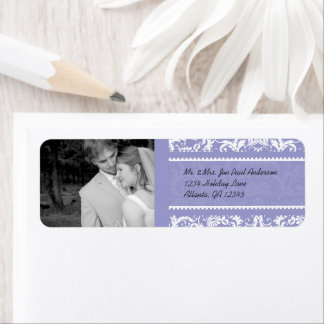 Etiqueta Sua Foto Vintage Black Damask