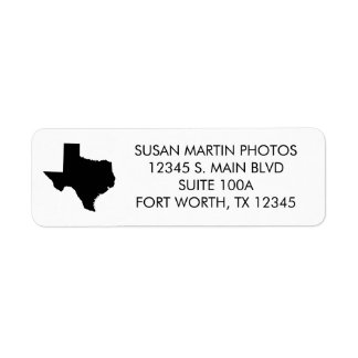 Etiqueta Suas Cores Texas Moderno Minimalista