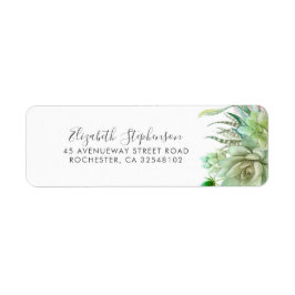 Etiqueta Succulents Greenery Modern