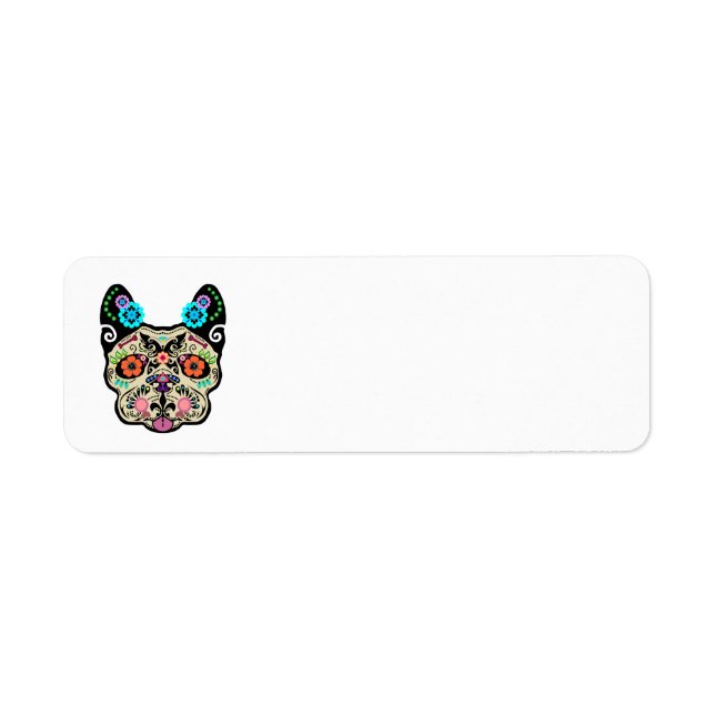 Etiqueta Sugar Skull Frenchie (Frente)
