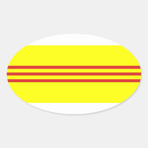 Etiqueta sul do Oval da bandeira de Vietnam*