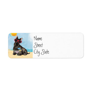 Etiqueta Summer Scottish Terrier Label