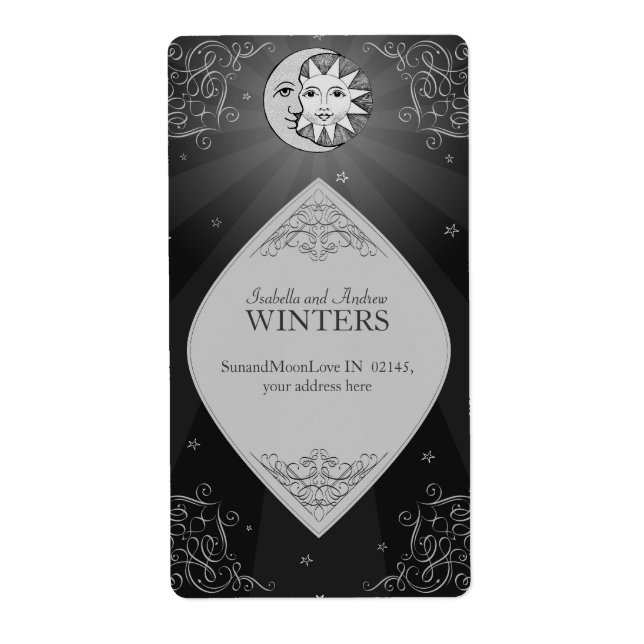 Etiqueta Sun and Moon Love - Classic Address Label (Frente)