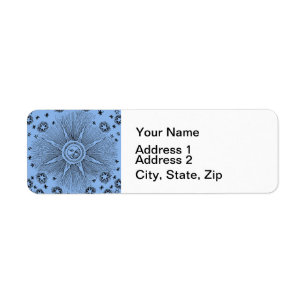 Etiqueta Sun Stars Celestial Antique Sky Face