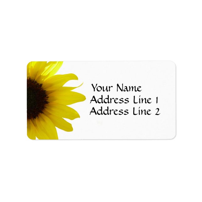 Etiqueta Sunflower Address Label (Frente)